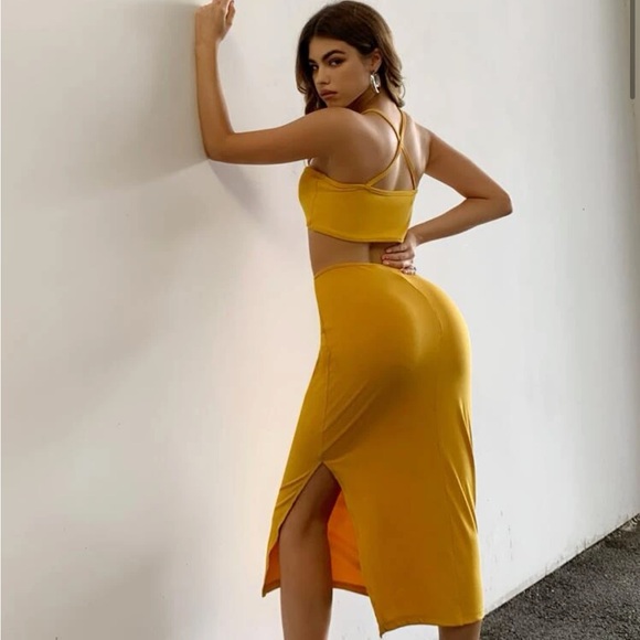 Shein - cut out split hem cami dress - Picture 2 of 5